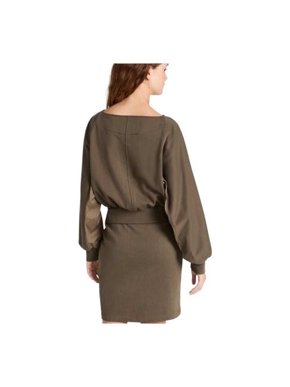 Phillip Lim Army Green Poplin Trimmed Cotton Mini Dress Size Large - Picture 3 of 11
